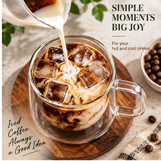 DAILYMERO® Floating Bowl Coffee Mug – Sculptural Style for Layered Coffee