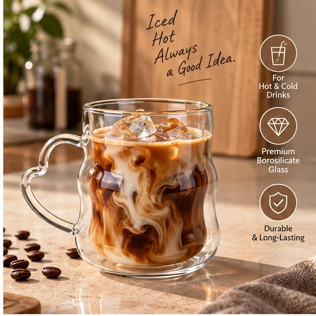 DAILYMERO® Heart Handle Coffee Mug – A Playful Accent for Desk Breaks