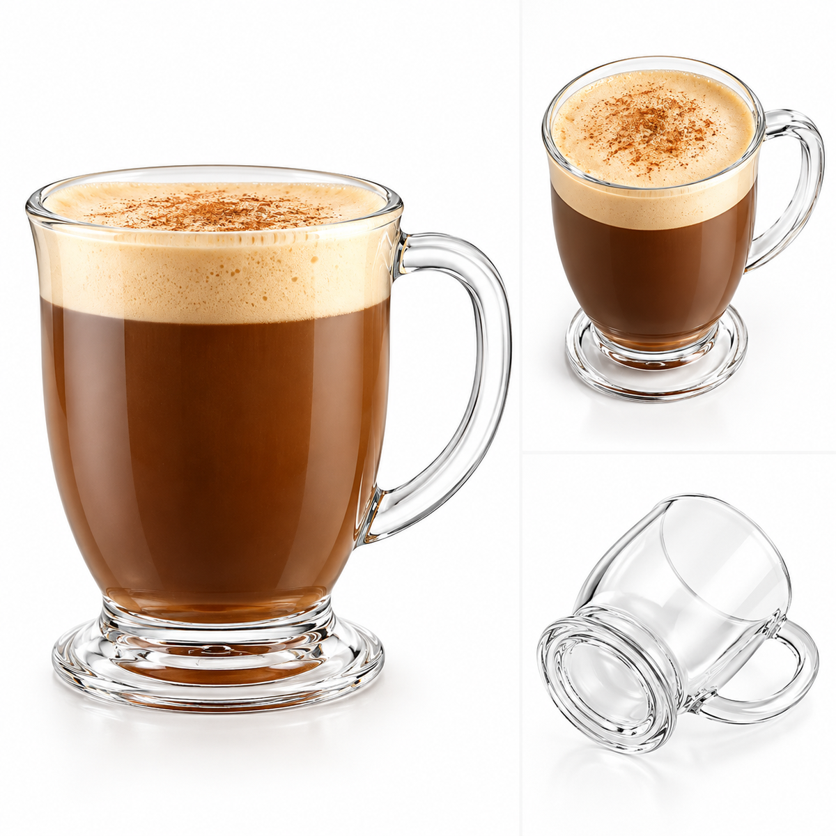 DAILYMERO® Classic Footed Glass Coffee Mug