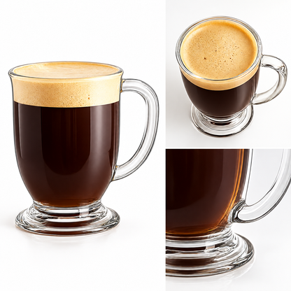 DAILYMERO® Classic Footed Glass Coffee Mug